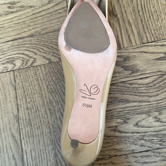 Joan Oloff nude heels size 6.5. Never worn. Leather upper and lining. - Picture 3 of 3